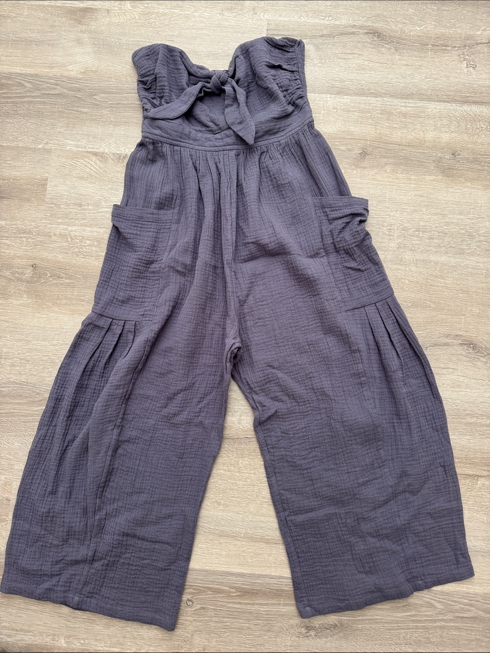 Women's Wide-Leg Gauze Jumpsuit in blue/purple